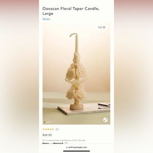 Anthropologie handmade candle